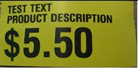 Label Format 10 - Two Lines of Text and Price